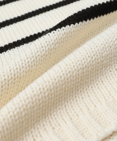 reca（レカ）の「タートルネックパネルボーダーニットプルオーバー（ニット/セーター・レディース・アイボリー/ブラック・M）」の12枚目の写真