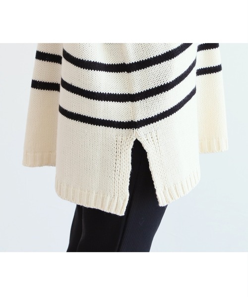 reca（レカ）の「タートルネックパネルボーダーニットプルオーバー（ニット/セーター・レディース・アイボリー/ブラック・M）」の17枚目の写真
