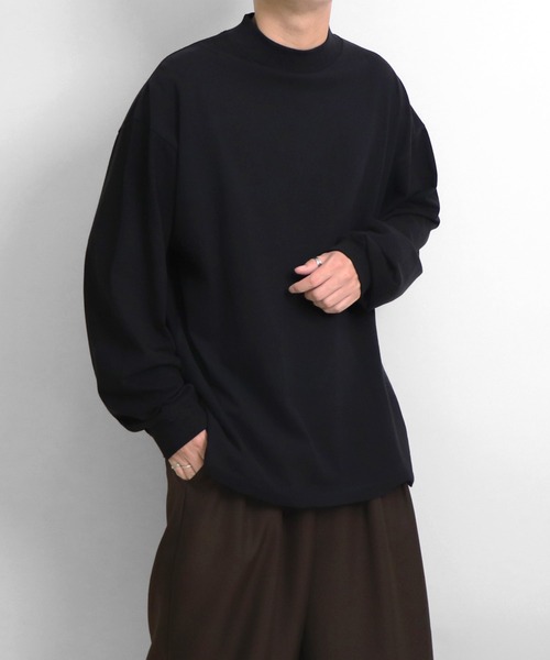 Confirm(コンファーム)の「ルーズシルエット モックネック ロンT【Confirm】(Tシャツ/カットソー・メンズ・ホワイト/チャコールグレー/ブラック・M/L)」の7枚目の写真