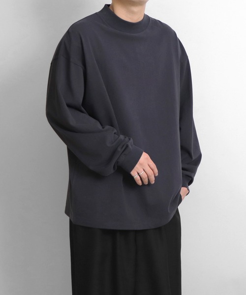 Confirm(コンファーム)の「ルーズシルエット モックネック ロンT【Confirm】(Tシャツ/カットソー・メンズ・ホワイト/チャコールグレー/ブラック・M/L)」の13枚目の写真