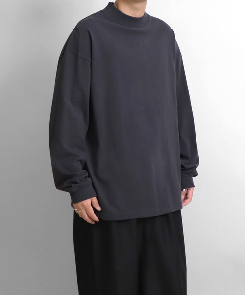 Confirm(コンファーム)の「ルーズシルエット モックネック ロンT【Confirm】(Tシャツ/カットソー・メンズ・ホワイト/チャコールグレー/ブラック・M/L)」の12枚目の写真