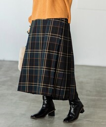 THE SHOP TK  | 【オリジナルチェック柄】ラップ風スカート(スカート)