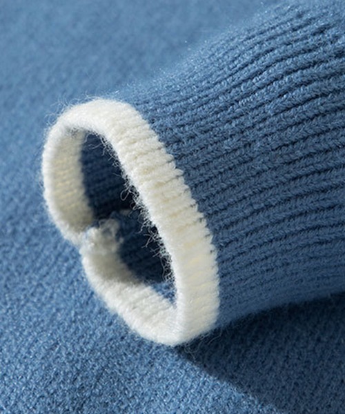 aimoha(アイモハ)の「レイヤードスタイル ニットセーター(ニット/セーター・メンズ・ブラック/ホワイト/ブルー/ピンク/ベージュ/グリーン/グレー・MEDIUM/X-LARGE/LARGE/XX-LARGE/XXX-LARGE)」の10枚目の写真