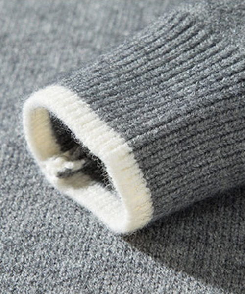 aimoha(アイモハ)の「レイヤードスタイル ニットセーター(ニット/セーター・メンズ・ブラック/ホワイト/ブルー/ピンク/ベージュ/グリーン/グレー・MEDIUM/X-LARGE/LARGE/XX-LARGE/XXX-LARGE)」の15枚目の写真