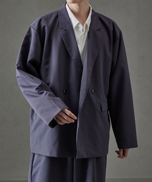 cussil（クシル）の「【cussil/クシル】ドレスツイル ワイドスリーブダブルテーラードジャケット（テーラードジャケット・メンズ・ブラック/チャコールグレー/オフホワイト・S/L/M）」の15枚目の写真