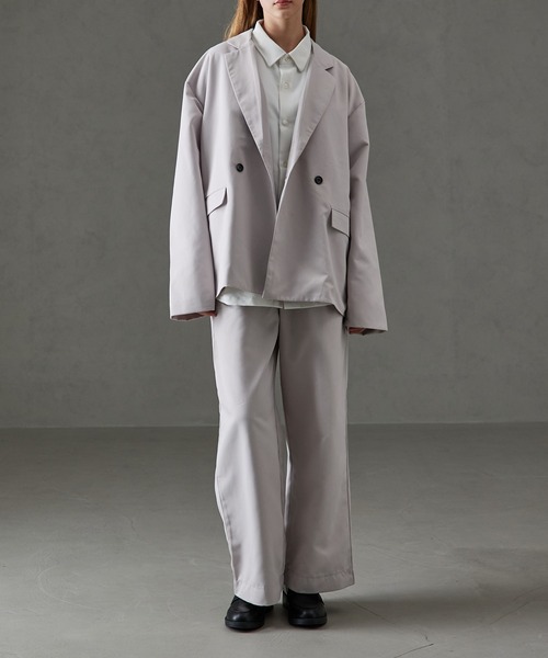 cussil（クシル）の「【cussil/クシル】ドレスツイル ワイドスリーブダブルテーラードジャケット（テーラードジャケット・メンズ・ブラック/チャコールグレー/オフホワイト・S/L/M）」の8枚目の写真