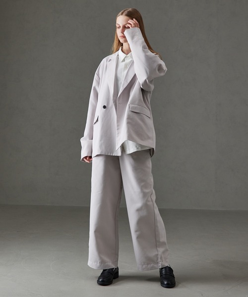 cussil（クシル）の「【cussil/クシル】ドレスツイル ワイドスリーブダブルテーラードジャケット（テーラードジャケット・メンズ・ブラック/チャコールグレー/オフホワイト・S/L/M）」の13枚目の写真