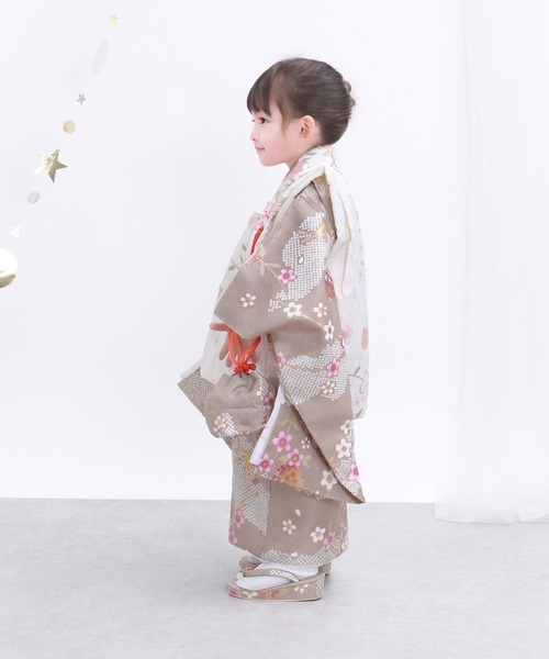 KYOETSU(キョウエツ)の「3歳七五三着物9点セット くすみA(着物・キッズ・パープル系その他/イエロー系その他/ピンク系その他/ブルー系その他/グリーン系その他/ブラウン系その他・90-100)」の11枚目の写真