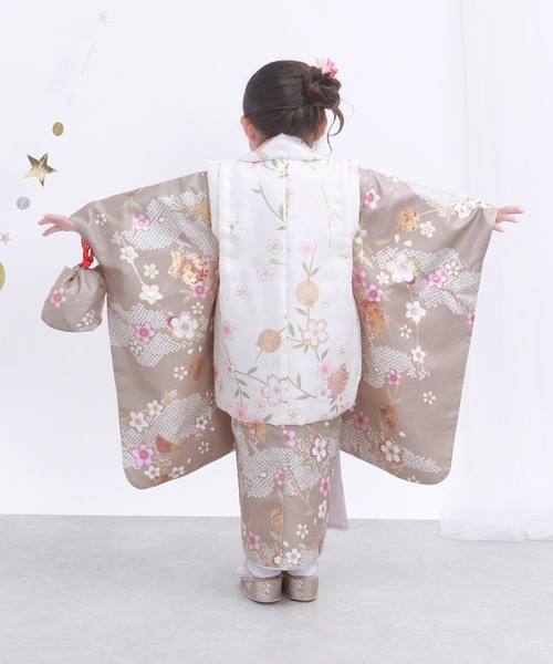KYOETSU(キョウエツ)の「3歳七五三着物9点セット くすみA(着物・キッズ・パープル系その他/イエロー系その他/ピンク系その他/ブルー系その他/グリーン系その他/ブラウン系その他・90-100)」の12枚目の写真