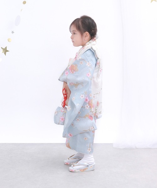 KYOETSU(キョウエツ)の「3歳七五三着物9点セット くすみA(着物・キッズ・パープル系その他/イエロー系その他/ピンク系その他/ブルー系その他/グリーン系その他/ブラウン系その他・90-100)」の19枚目の写真