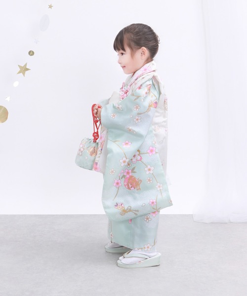 KYOETSU(キョウエツ)の「3歳七五三着物9点セット くすみA(着物・キッズ・パープル系その他/イエロー系その他/ピンク系その他/ブルー系その他/グリーン系その他/ブラウン系その他・90-100)」の15枚目の写真