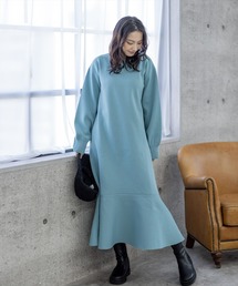 clear | ボトムフレアロングニットワンピース ≪2022AW新作≫(ワンピース)