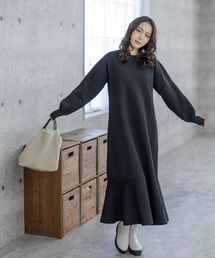 clear | ボトムフレアロングニットワンピース ≪2022AW新作≫(ワンピース)