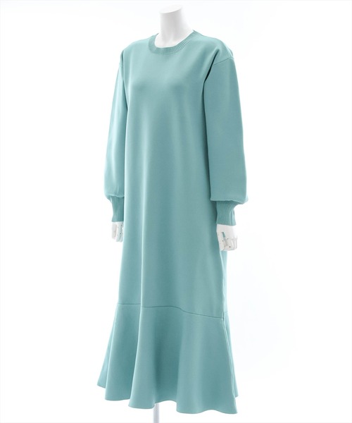 clear（クリア）の「ボトムフレアロングニットワンピース ≪2022AW新作≫（ワンピース・レディース・グリーン系その他/アイボリー/ブラック・F）」の4枚目の写真