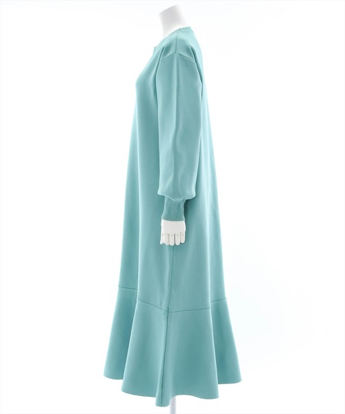 clear（クリア）の「ボトムフレアロングニットワンピース ≪2022AW新作≫（ワンピース・レディース・グリーン系その他/アイボリー/ブラック・F）」の5枚目の写真