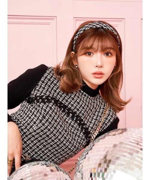 Dモチーフツイードカチューシャ（カチューシャ）｜Darich（ダーリッチ