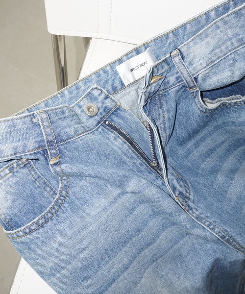 WESTBOY(ウエストボーイ)の「ルーズバギーヴィンテージ加工デニムパンツ/ワイドデニムパンツ フェード WO22W3PT01【WB ORIGINALS】(デニムパンツ・メンズ・ブルー/ライトブルー・M/L/XL/S)」の10枚目の写真