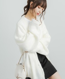 Rocky Monroe（ロッキーモンロー）の「オーバーサイズ モヘアライク アクリルシャギーニットルーズカーディガン（カーディガン/ボレロ・メンズ）」