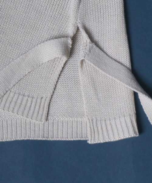 ANPAS（アンパス）の「Side Velt Wide Silhouette V-neck Knit Pullover/サイドベルト ワイドシルエット Vネック ニットプルオーバー セーター（ニット/セーター・メンズ・ブラック/オフホワイト/グリーン/グレイッシュブルー・M/L）」の15枚目の写真