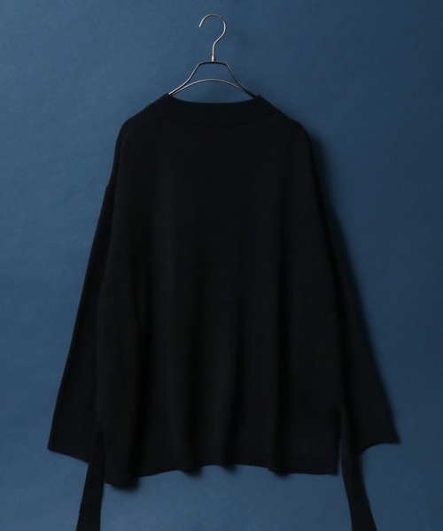 ANPAS（アンパス）の「Side Velt Wide Silhouette V-neck Knit Pullover/サイドベルト ワイドシルエット Vネック ニットプルオーバー セーター（ニット/セーター・メンズ・ブラック/オフホワイト/グリーン/グレイッシュブルー・M/L）」の20枚目の写真