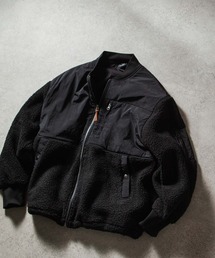 ZIP FIVE | オーバーサイズ　ミリタリー切替ボアブルゾン/MA-1/ボンバージャケット【ユニセックス】(MA-1)