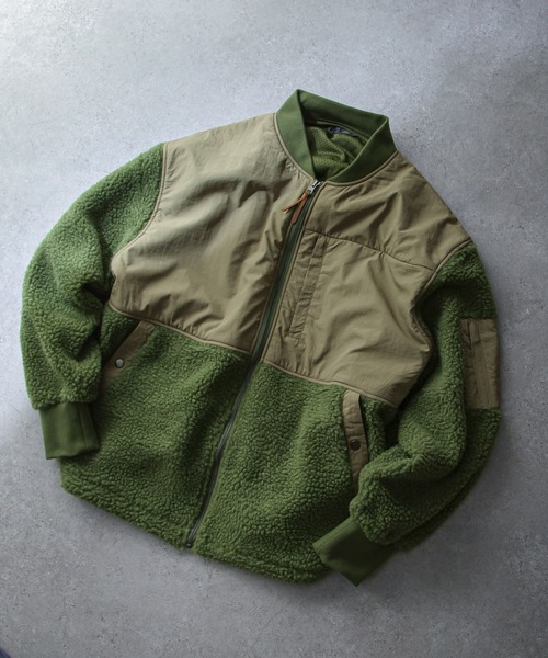 ZIP FIVE(ジップファイブ)の「【ZIP FIVE】ミリタリーボアジャケット /ボア フリース ブルゾン(MA-1・メンズ・カーキ/ブラック/ベージュ/カーキ系/ブラウン・MEDIUM/LARGE/X-LARGE)」の12枚目の写真