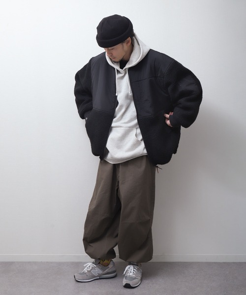 ZIP FIVE(ジップファイブ)の「【ZIP FIVE】ミリタリーボアジャケット /ボア フリース ブルゾン(MA-1・メンズ・カーキ/ブラック/ベージュ/カーキ系/ブラウン・MEDIUM/LARGE/X-LARGE)」の17枚目の写真