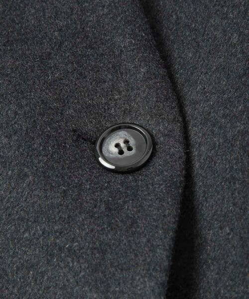 coen（コーエン）の「ウールブレンドノーカラーロングコート・ダークグレー（ノーカラーコート・レディース・ダークグレー・M/L）」の3枚目の写真