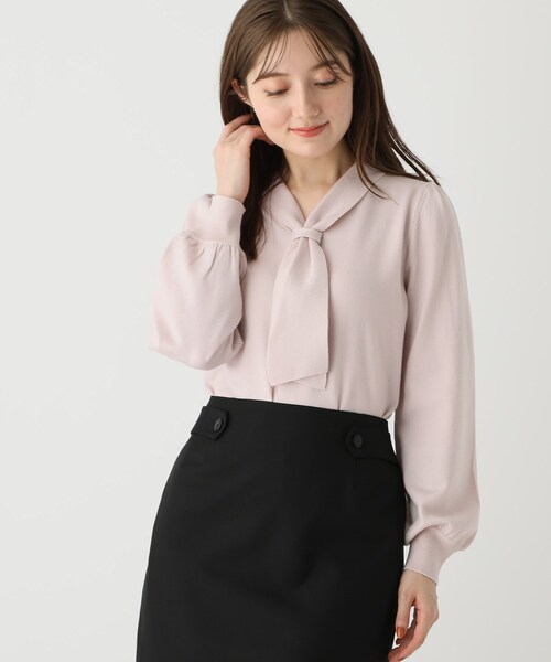 index（インデックス）の「◆ラメアソート ボウタイニット（ニット/セーター・レディース・ライトブルー/ブラック/ホワイト系8/グレー系4/マスタード/ピンク・36/38/40/42）」の16枚目の写真