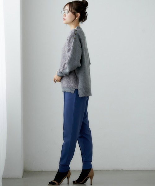 miclat(ミクラ)の「大きいサイズ 袖ボリュームリングヤーンニット miclat(ニット/セーター・レディース・グレー系/ブラウン系・L/LL/3L/4L)」の21枚目の写真