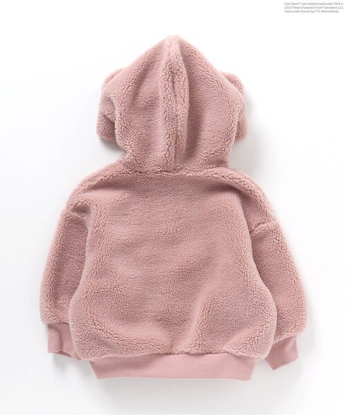 apres les cours（アプレレクール）の「WEB限定 ケアベア ボア刺繍ハーフジップパーカー（パーカー・キッズ・ピンク/アイボリー・130/110/90/100/80/120）」の3枚目の写真
