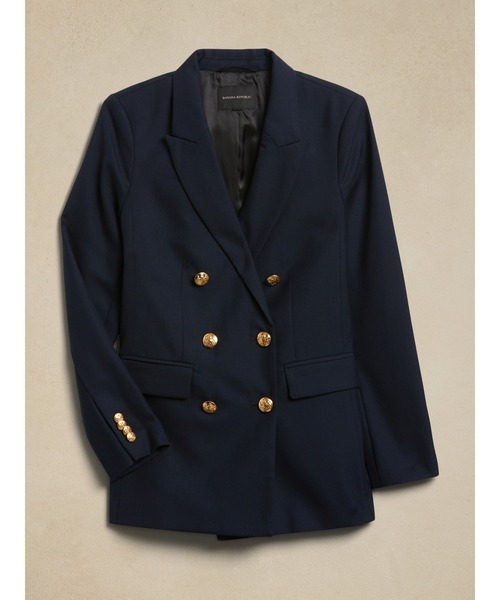 Banana Republic(バナナリパブリック)の「Noli ウールブレンドブレザー(テーラードジャケット・レディース・ネイビー・0/2/4/6/00)」の4枚目の写真