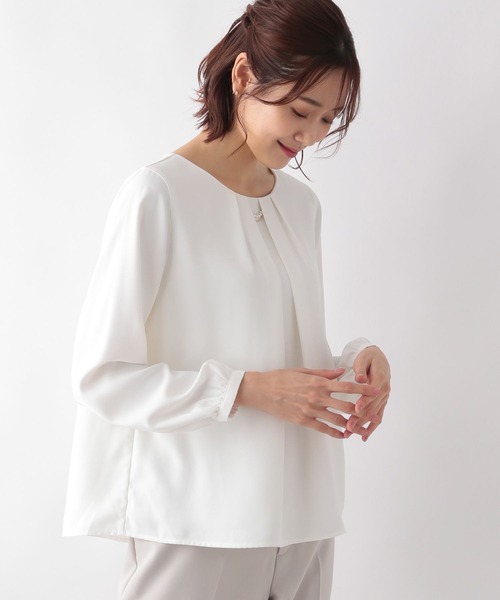 GLOBAL WORK(グローバルワーク)の「バーアクセツキブラウス/124265(シャツ/ブラウス・レディース・ホワイト/ベージュ系その他・MEDIUM/LARGE)」の8枚目の写真