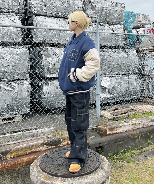 sedacle(セダクル)の「サガラワッペン付きスタジャン(スタジャン・メンズ・ブラック/ブルー/ブラウン・MEDIUM/LARGE)」の21枚目の写真