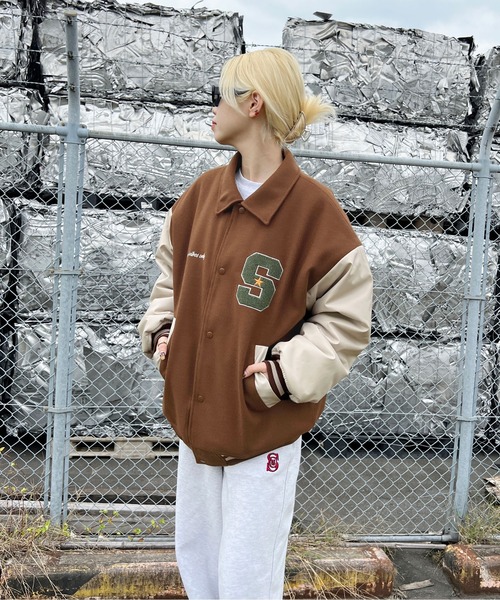 sedacle(セダクル)の「サガラワッペン付きスタジャン(スタジャン・メンズ・ブラック/ブルー/ブラウン・MEDIUM/LARGE)」の11枚目の写真