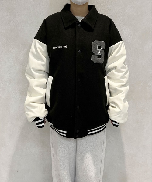 sedacle(セダクル)の「サガラワッペン付きスタジャン(スタジャン・メンズ・ブラック/ブルー/ブラウン・MEDIUM/LARGE)」の22枚目の写真