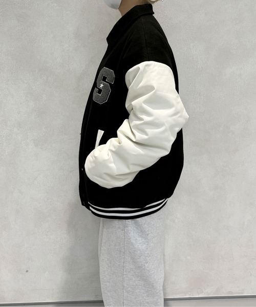 sedacle(セダクル)の「サガラワッペン付きスタジャン(スタジャン・メンズ・ブラック/ブルー/ブラウン・MEDIUM/LARGE)」の7枚目の写真