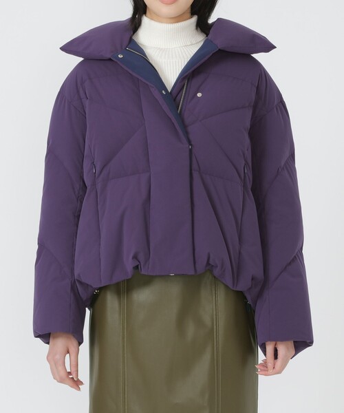 LOVELESS（ラブレス）の「ショートダウン（ダウンジャケット/コート・レディース・ホワイト系その他/ブラック/パープル系その他4・36/34）」の4枚目の写真