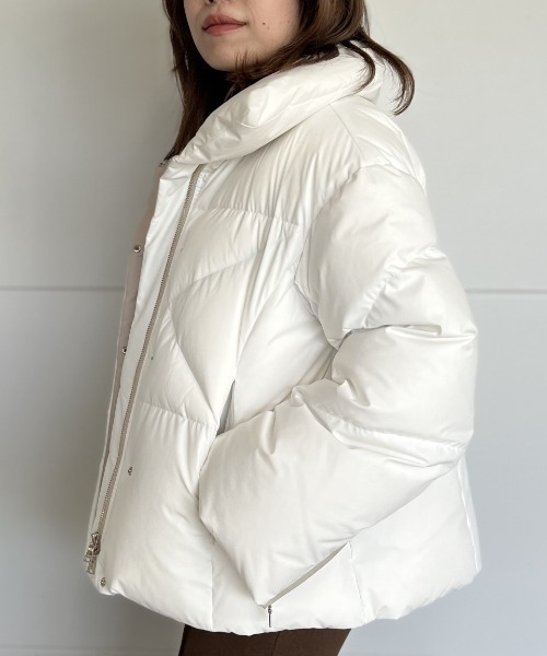 LOVELESS（ラブレス）の「ショートダウン（ダウンジャケット/コート・レディース・ホワイト系その他/ブラック/パープル系その他4・36/34）」の15枚目の写真