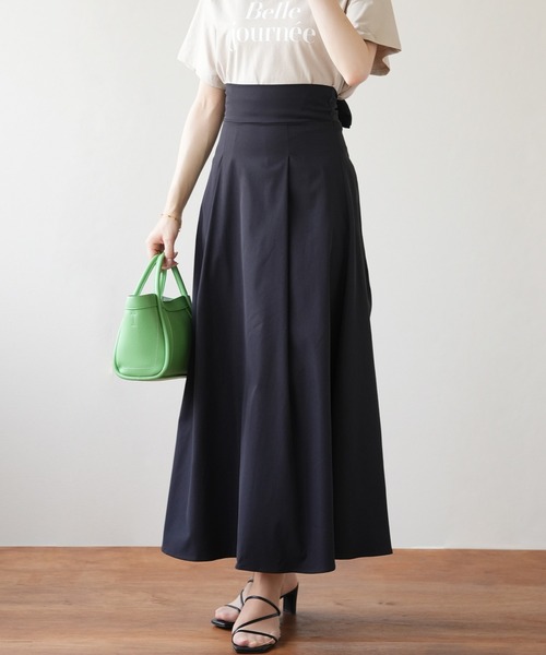 バックリボンが秋コーデのワンポイント♪】ウエストバックリボンハイ