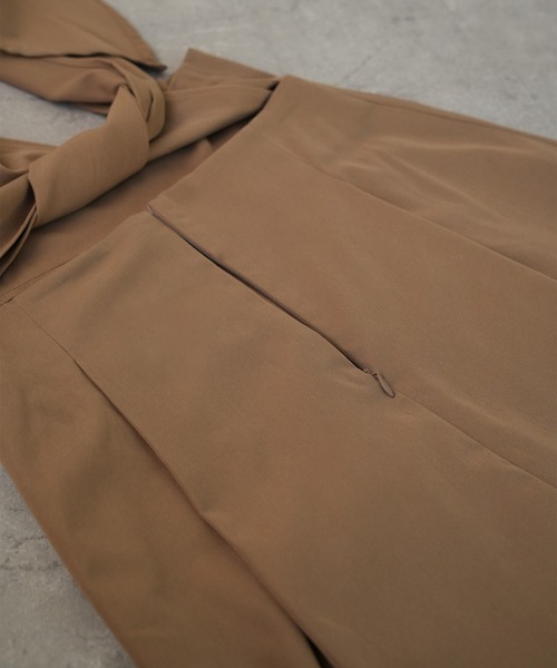 IAMUSE（アイアミューズ）の「【バックリボンが秋コーデのワンポイント♪】ウエストバックリボンハイウエストＡラインロングスカート S0272【IAMUSE】（スカート・レディース・ブラック/モカ・S/M/L）」の21枚目の写真