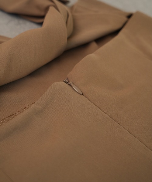 IAMUSE（アイアミューズ）の「【バックリボンが秋コーデのワンポイント♪】ウエストバックリボンハイウエストＡラインロングスカート S0272【IAMUSE】（スカート・レディース・ブラック/モカ・S/M/L）」の14枚目の写真