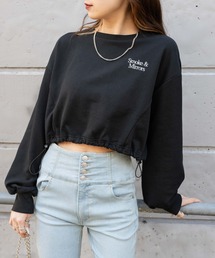 WEGO | WEGO/サイドドロストショートスウェット(スウェット)