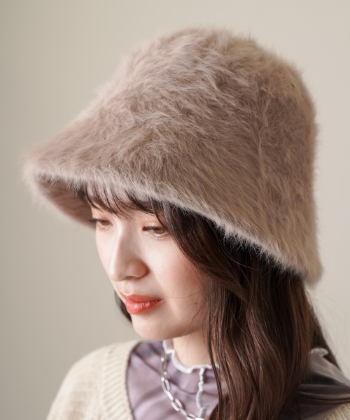 SPINNS(スピンズ)の「アンゴラバケットハット(ハット・レディース・ベージュ/ホワイト/ブラック・ONESIZE)」の19枚目の写真