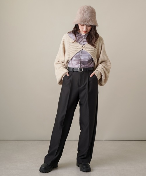 SPINNS(スピンズ)の「アンゴラバケットハット(ハット・レディース・ベージュ/ホワイト/ブラック・ONESIZE)」の21枚目の写真