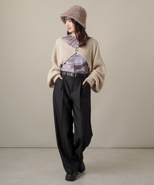 SPINNS(スピンズ)の「アンゴラバケットハット(ハット・レディース・ベージュ/ホワイト/ブラック・ONESIZE)」の22枚目の写真