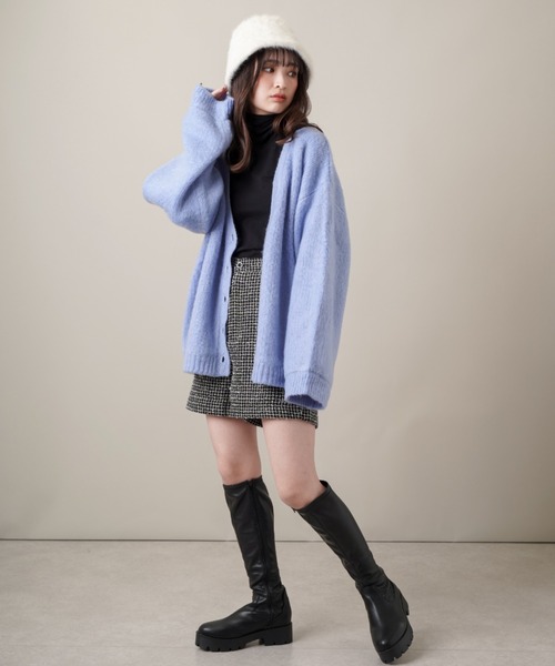 SPINNS(スピンズ)の「アンゴラバケットハット(ハット・レディース・ベージュ/ホワイト/ブラック・ONESIZE)」の6枚目の写真