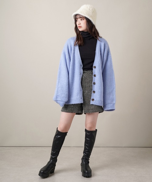 SPINNS(スピンズ)の「アンゴラバケットハット(ハット・レディース・ベージュ/ホワイト/ブラック・ONESIZE)」の5枚目の写真