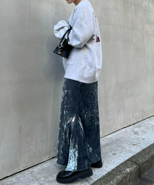 CIAOPANIC（チャオパニック）の「ベロアスリットマーメイドスカート（スカート・レディース・ブラック/ベージュ/ブルー・ONE SIZE）」の22枚目の写真