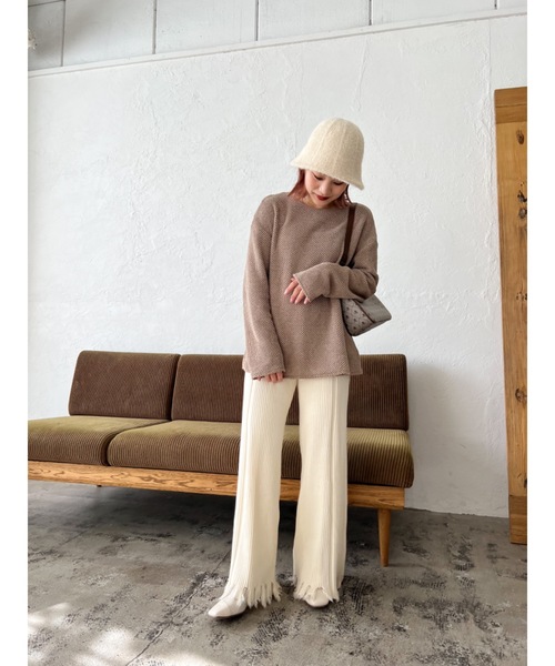 JUMELLE(ジュメロ)の「ダメージニットパンツ(その他パンツ・レディース・ブラウン/ベージュ・FREE)」の15枚目の写真